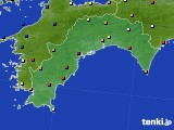 高知県のアメダス実況(日照時間)(2020年03月13日)