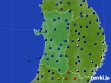秋田県のアメダス実況(日照時間)(2020年03月13日)