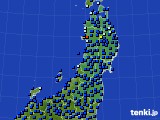 東北地方のアメダス実況(日照時間)(2020年03月14日)