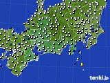 東海地方のアメダス実況(風向・風速)(2020年03月14日)