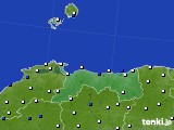鳥取県のアメダス実況(風向・風速)(2020年03月14日)