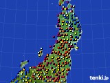 東北地方のアメダス実況(日照時間)(2020年03月15日)