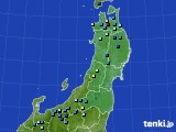 東北地方のアメダス実況(積雪深)(2020年03月16日)
