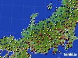 北陸地方のアメダス実況(日照時間)(2020年03月16日)