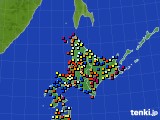 北海道地方のアメダス実況(日照時間)(2020年03月17日)