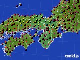 近畿地方のアメダス実況(日照時間)(2020年03月18日)