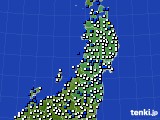 2020年03月18日の東北地方のアメダス(風向・風速)