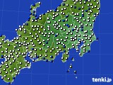 関東・甲信地方のアメダス実況(風向・風速)(2020年03月18日)