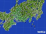 東海地方のアメダス実況(風向・風速)(2020年03月18日)