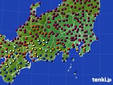 関東・甲信地方のアメダス実況(日照時間)(2020年03月19日)