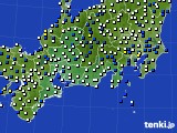 東海地方のアメダス実況(風向・風速)(2020年03月19日)