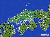 中国地方のアメダス実況(風向・風速)(2020年03月19日)