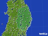 岩手県のアメダス実況(風向・風速)(2020年03月19日)