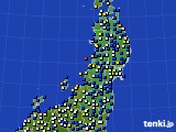東北地方のアメダス実況(風向・風速)(2020年03月20日)