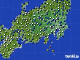 関東・甲信地方のアメダス実況(風向・風速)(2020年03月20日)