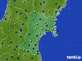 宮城県のアメダス実況(風向・風速)(2020年03月20日)