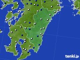 宮崎県のアメダス実況(風向・風速)(2020年03月21日)