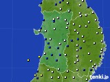 2020年03月21日の秋田県のアメダス(風向・風速)