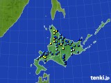 北海道地方のアメダス実況(積雪深)(2020年03月22日)