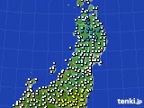 2020年03月22日の東北地方のアメダス(気温)