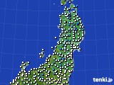 2020年03月23日の東北地方のアメダス(気温)