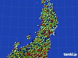 東北地方のアメダス実況(日照時間)(2020年03月24日)
