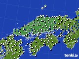 中国地方のアメダス実況(風向・風速)(2020年03月24日)