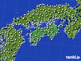 四国地方のアメダス実況(風向・風速)(2020年03月24日)