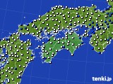 2020年03月24日の四国地方のアメダス(風向・風速)