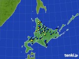 2020年03月25日の北海道地方のアメダス(積雪深)