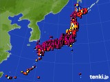 アメダス実況(日照時間)(2020年03月25日)