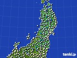 2020年03月25日の東北地方のアメダス(気温)