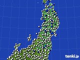 2020年03月26日の東北地方のアメダス(風向・風速)