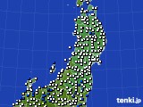 東北地方のアメダス実況(風向・風速)(2020年03月27日)