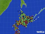 北海道地方のアメダス実況(日照時間)(2020年03月28日)