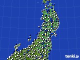 2020年03月28日の東北地方のアメダス(風向・風速)