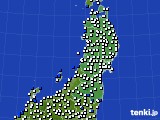 2020年03月29日の東北地方のアメダス(風向・風速)