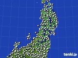 2020年03月31日の東北地方のアメダス(風向・風速)