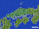 中国地方のアメダス実況(風向・風速)(2020年04月01日)