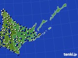 道東のアメダス実況(風向・風速)(2020年04月02日)