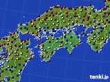 四国地方のアメダス実況(日照時間)(2020年04月03日)