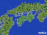 四国地方のアメダス実況(風向・風速)(2020年04月04日)