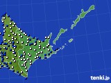 2020年04月04日の道東のアメダス(風向・風速)