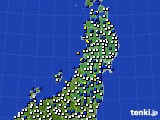 2020年04月06日の東北地方のアメダス(風向・風速)