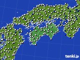 四国地方のアメダス実況(風向・風速)(2020年04月06日)