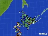 北海道地方のアメダス実況(日照時間)(2020年04月07日)