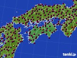 四国地方のアメダス実況(日照時間)(2020年04月07日)