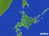 北海道地方のアメダス実況(積雪深)(2020年04月09日)