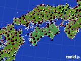 四国地方のアメダス実況(日照時間)(2020年04月09日)