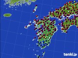 九州地方のアメダス実況(日照時間)(2020年04月09日)